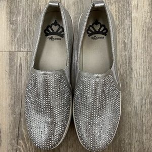 Fergalicious Silver Rhinestone Shoes